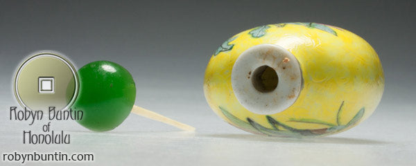 Item #17958: Ceramic Cricket Snuff Bottle