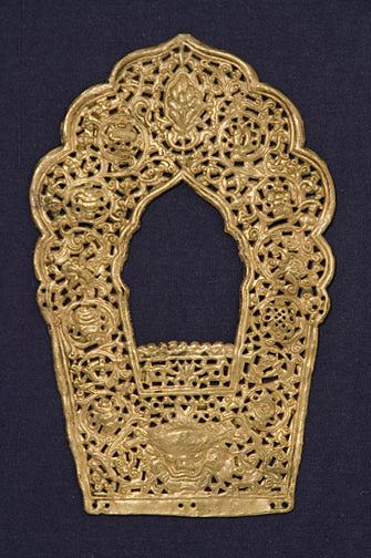 Item #10235: Gilt Bronze Lotus Petal Panel