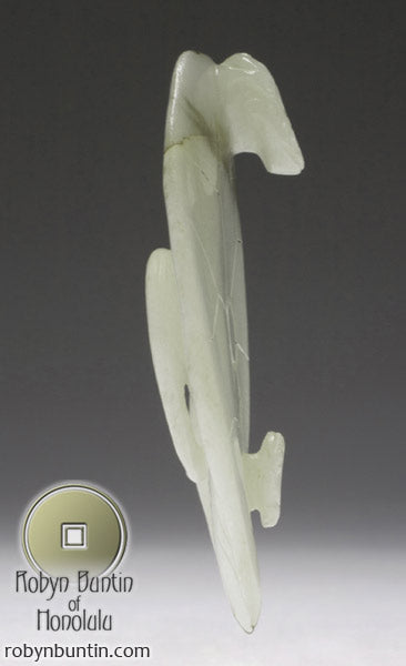 Item #17951: White Jade Frog & Lotus Leaf Garment Hook