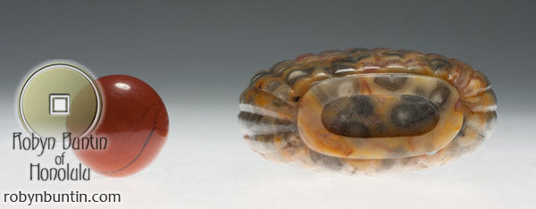 Item #17962: Fluted Pudding Stone Snuff Bottle