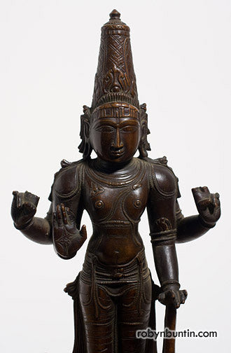 Item #14965: 4-Armed Bronze Vishnu
