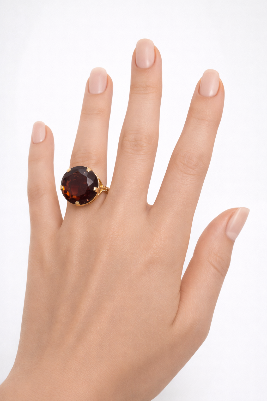 Vintage Ming's Jewelry Topaz Intaglio Ring