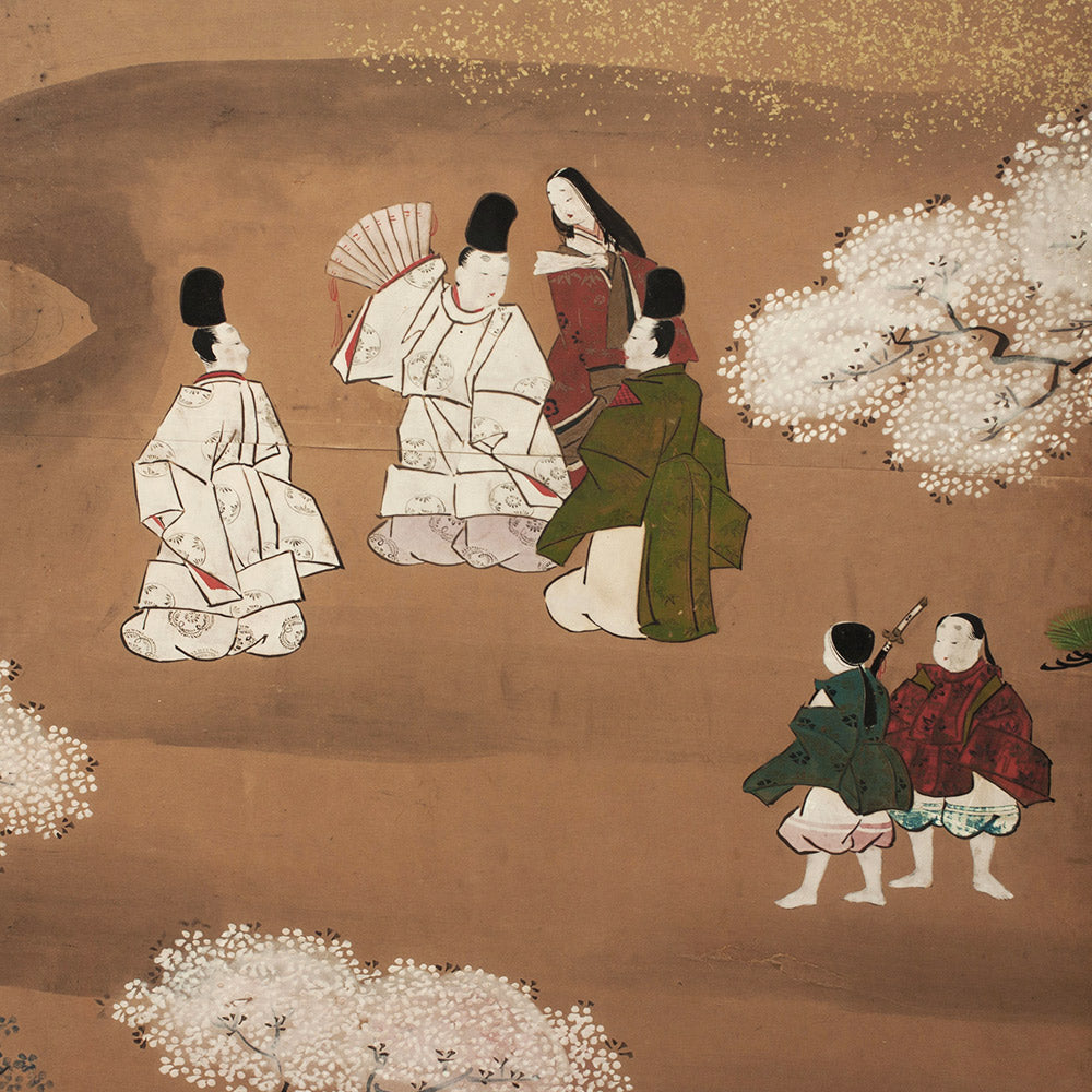 Courtier's Outing, 6-Panel Screen