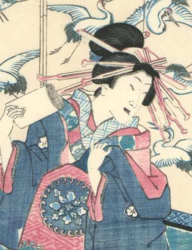 Geisha by Utagawa Fusatane