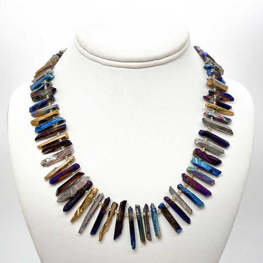 Dark Crystal Spike Necklace by Judy Buntin