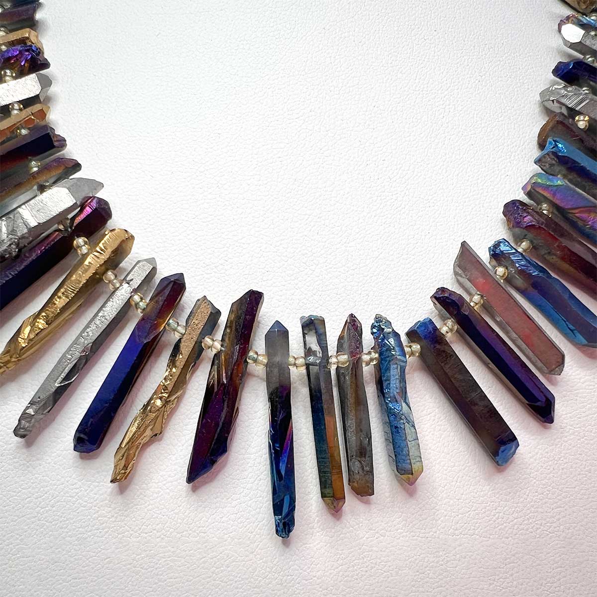 Dark Crystal Spike Necklace by Judy Buntin