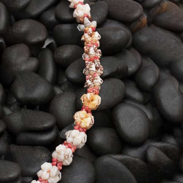 4-Tie Crownflower Ni'ihau Shell Lei