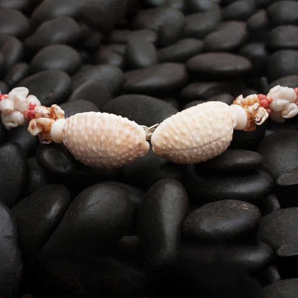 4-Tie Crownflower Ni'ihau Shell Lei