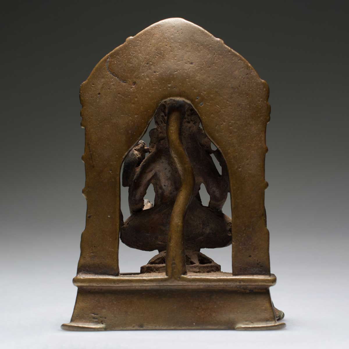 18th Century Bronze Sculpture of Ganesha with 2 Consorts