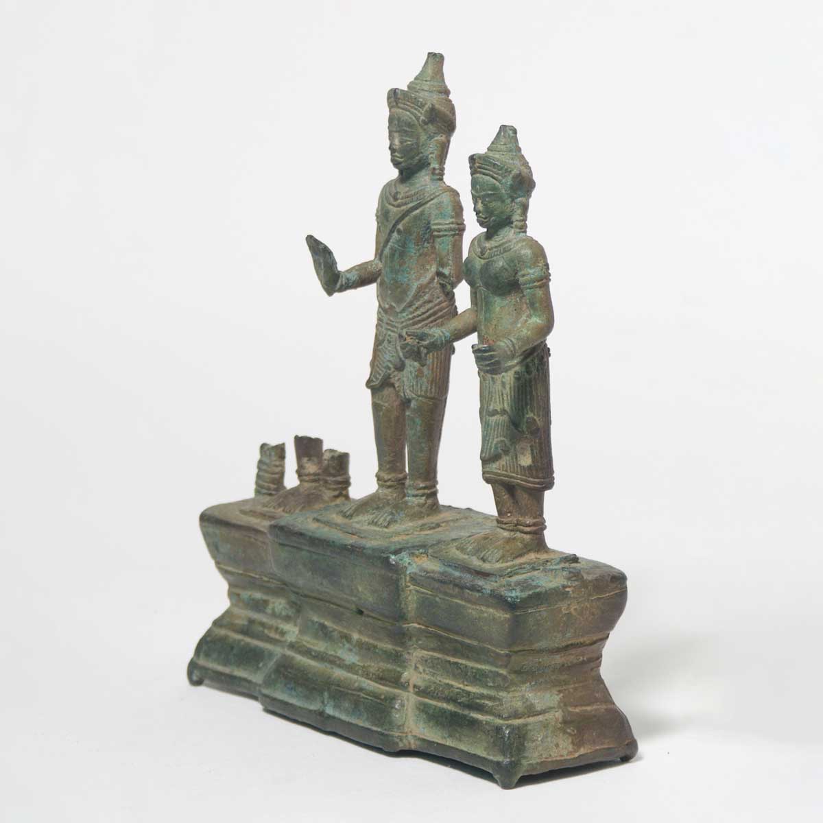 13th Century Cambodian Shiva & Parvati Sculpture