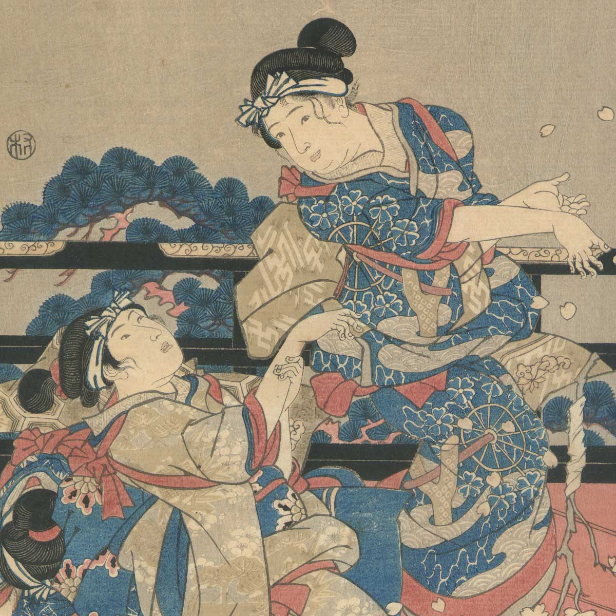Balcony Scene by Utagawa, Kuniyoshi