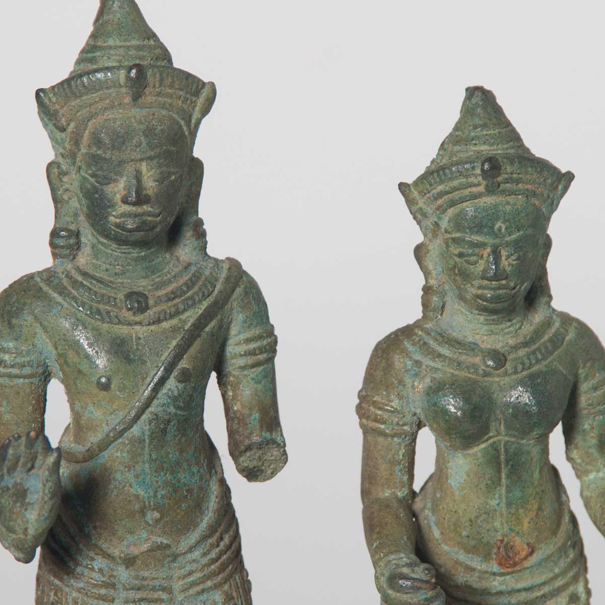 13th Century Cambodian Shiva & Parvati Sculpture