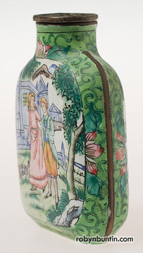 Item #14381: Canton Porcelain Snuff Bottle