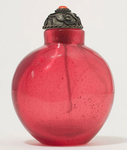 Item #9952: Pink Glass Snuff Bottle