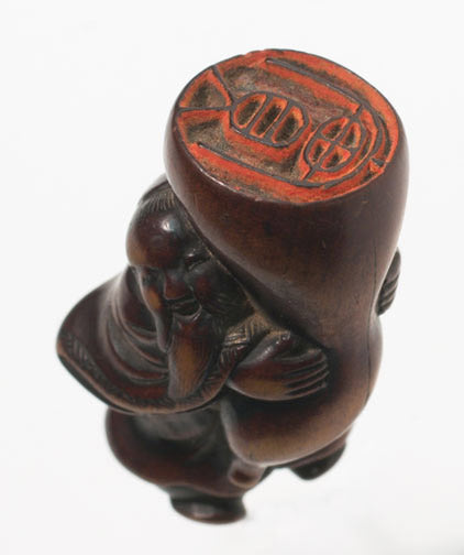 Item #6379: Immortal & Seal Netsuke