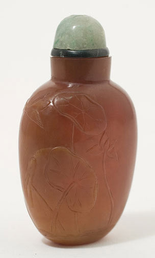 Item #9953: Caramel Jade Snuff Bottle