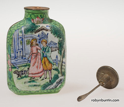 Item #14381: Canton Porcelain Snuff Bottle