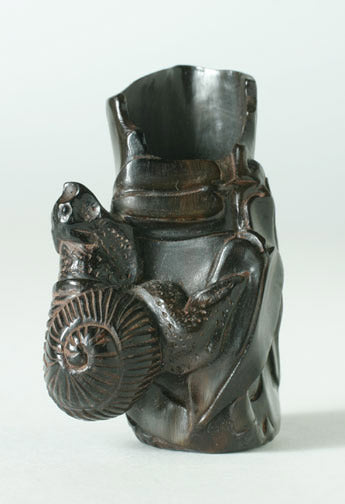 Item #5115: Snail on Bamboo Netsuke