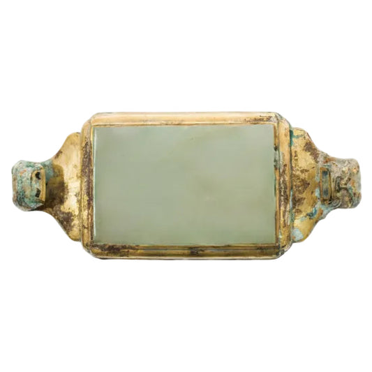 Item #13578: Gray White Jade Belt Hook
