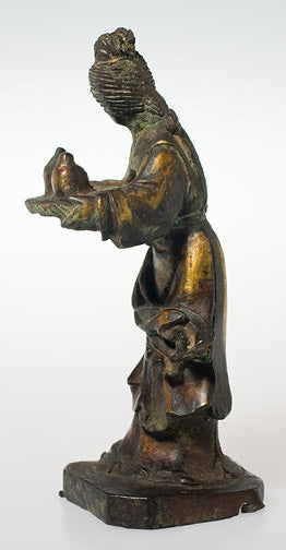 Item #14198: Gilded Bronze Attendant