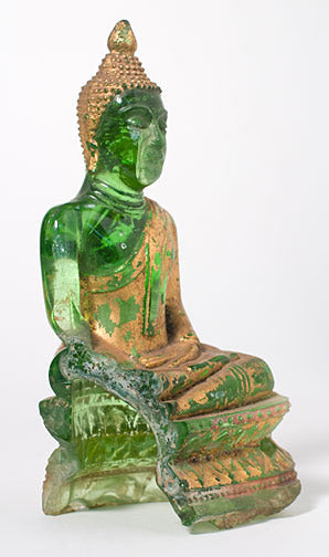 Item #8386: Khmer Glass Buddha