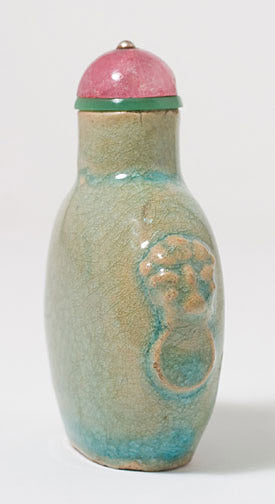 Item #10191: Apple Green Ceramic Snuff Bottle
