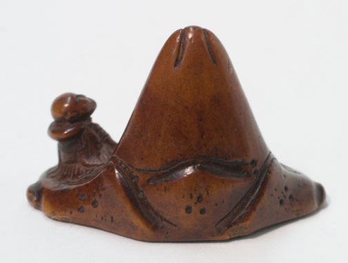 Item #6387: Saigyo & Mt. Fuji Netsuke