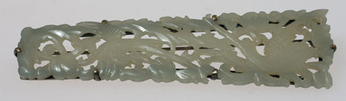 Item #15414: White Jade Crane Brooch