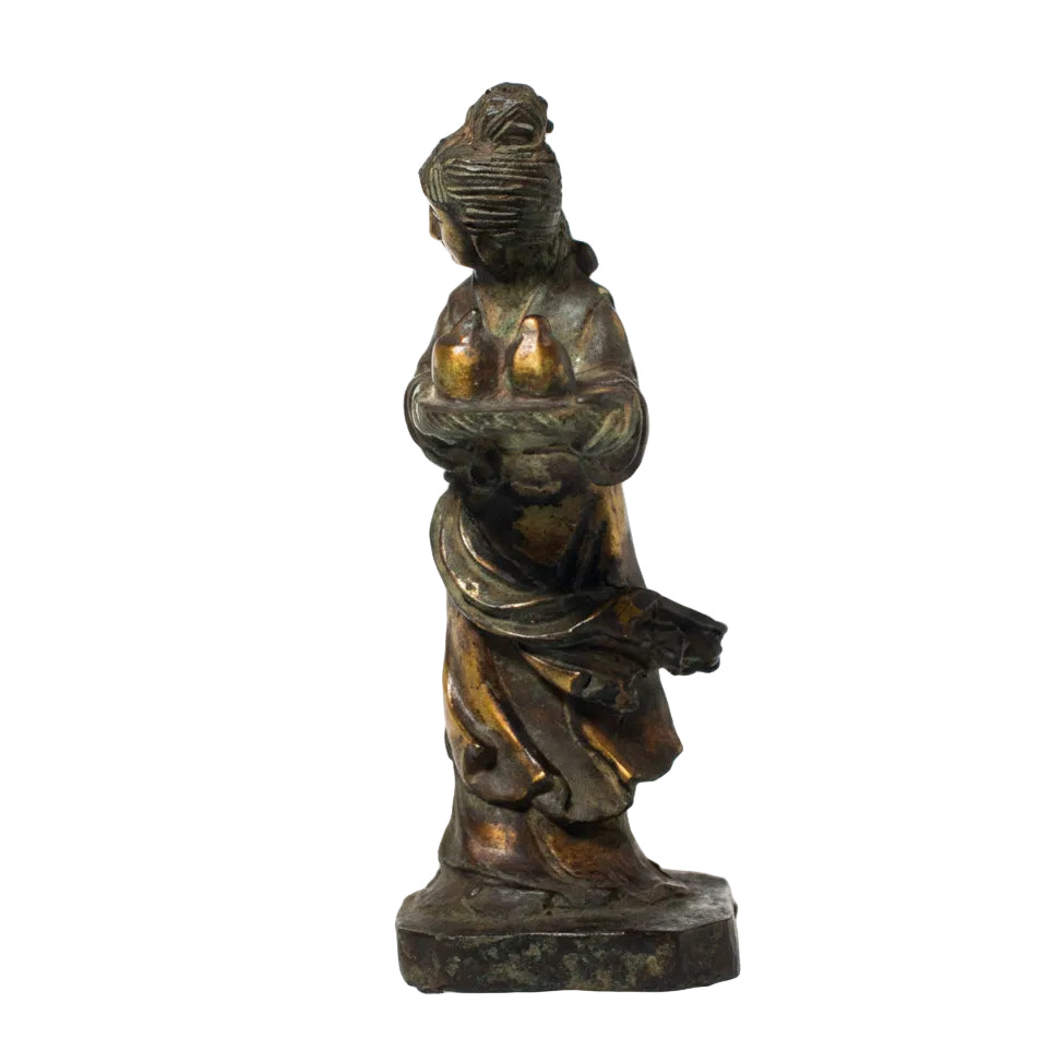 Item #14198: Gilded Bronze Attendant
