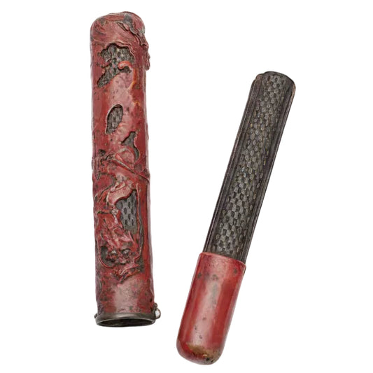 Item #19688: Red Lacquer Pipe Case