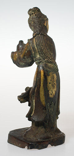 Item #14198: Gilded Bronze Attendant