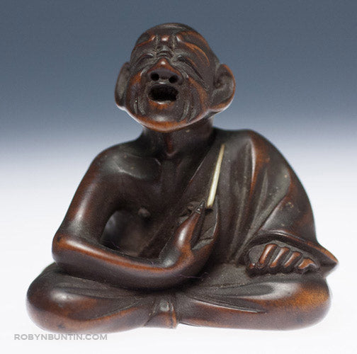 Item #4572: Boxwood Street Performer Netsuke