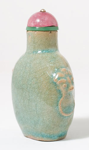 Item #10191: Apple Green Ceramic Snuff Bottle
