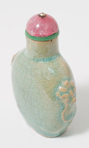 Item #10191: Apple Green Ceramic Snuff Bottle
