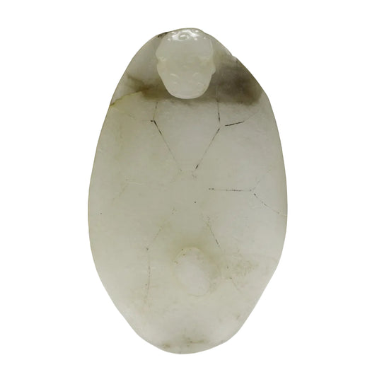 Item #17951: White Jade Frog & Lotus Leaf Garment Hook