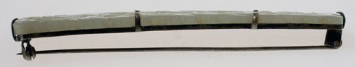Item #15414: White Jade Crane Brooch