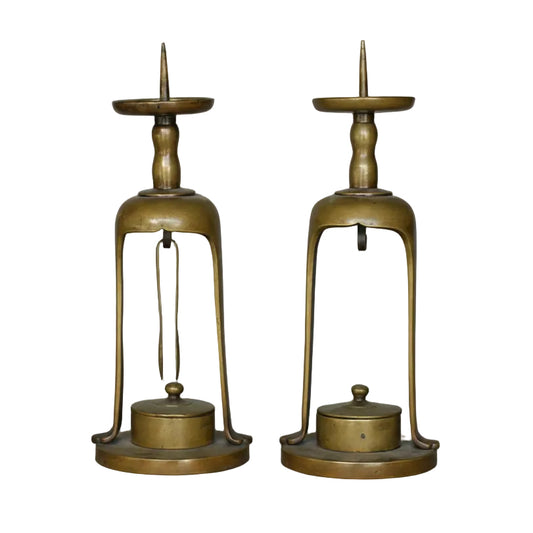 Item #3592: Pair of Bronze Candle Holders