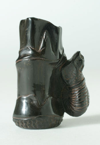 Item #5115: Snail on Bamboo Netsuke