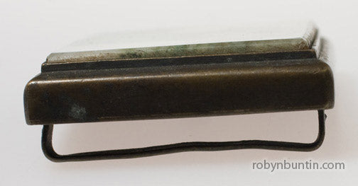 Item #15210: Moss In Snow Jadeite Belt Hook
