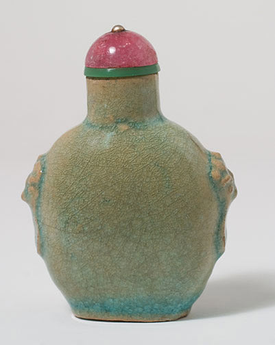 Item #10191: Apple Green Ceramic Snuff Bottle