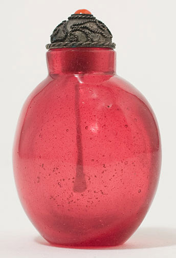 Item #9952: Pink Glass Snuff Bottle
