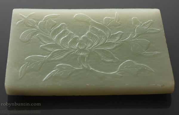 Item #13527: Jade Chrysanthemum Plaque