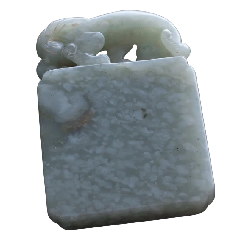 Item #2278: Jade Ornament with Dragon Finial