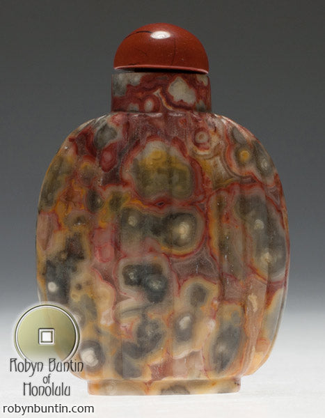 Item #17962: Fluted Pudding Stone Snuff Bottle
