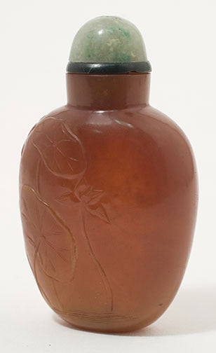 Item #9953: Caramel Jade Snuff Bottle