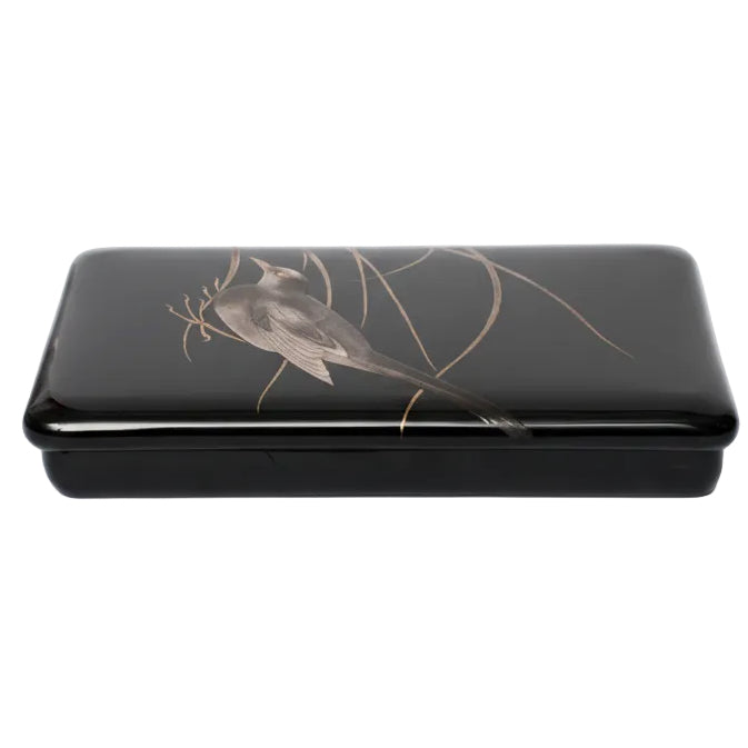 Item #19433: Lacquer Suzuribako with Bird Design