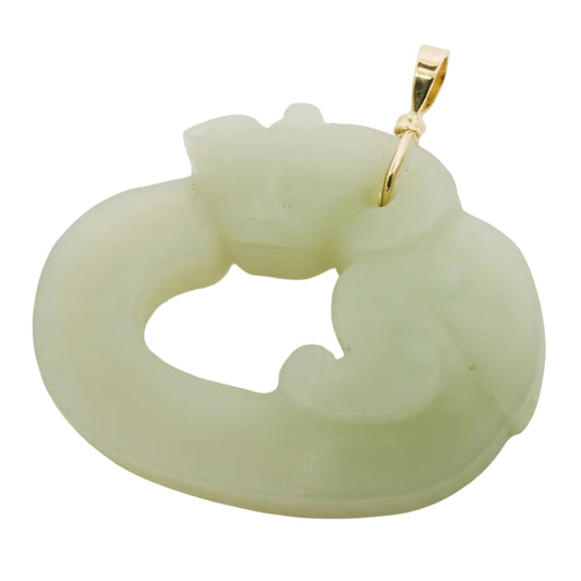 Item #7662: Jade Bixie Pendant