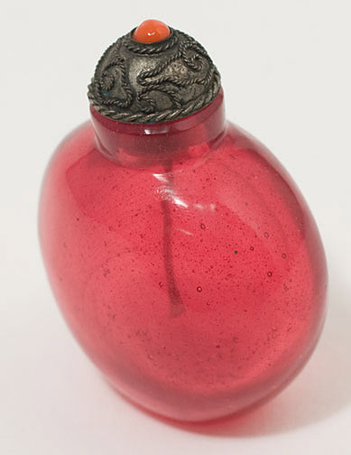 Item #9952: Pink Glass Snuff Bottle