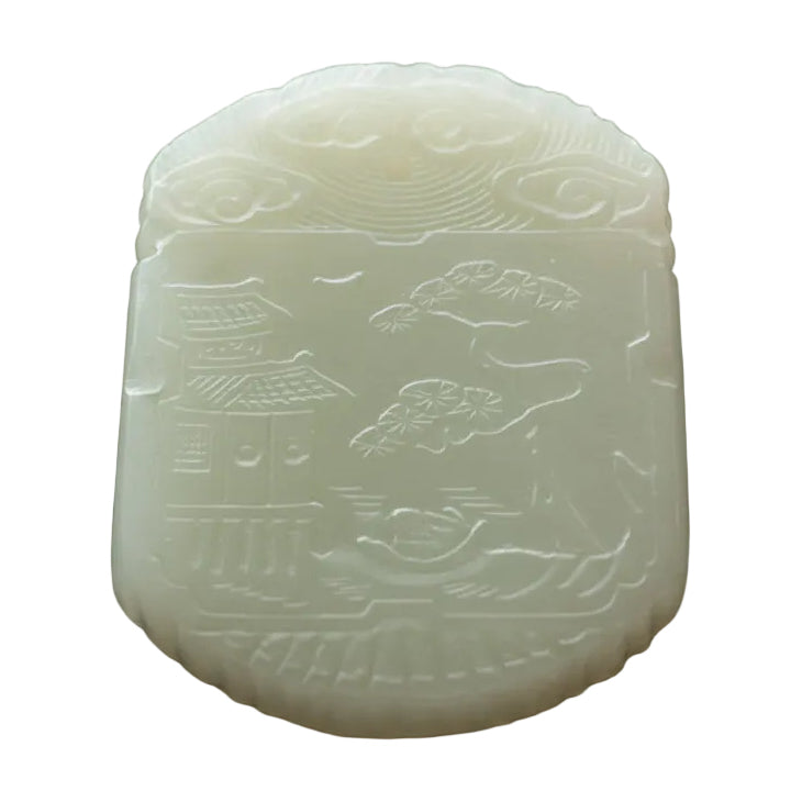 Item #13522: White Jade Plaque