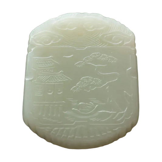 Item #13522: White Jade Plaque